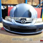JDM 2007-2009 MAZDA CX7 NOSE CUT FRONT END HOOD FENDERS LIGHT BLUE