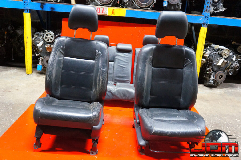 2003-2005 Subaru Forester Black Leather USDM Front & Rear Seats Complete Set
