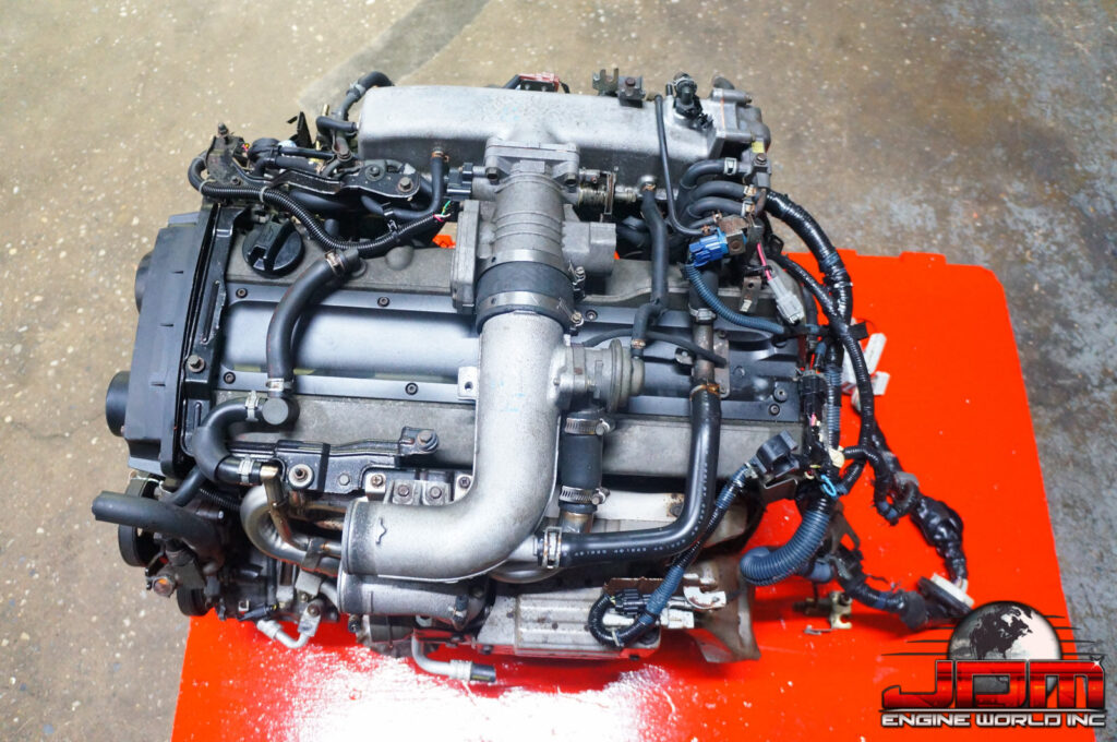 JDM NISSAN SKYLINE ENGINE R34 RB25DET NEO 6 TURBO 2.5L AWD ENGINE MOTOR HARNESS NO ECU #2