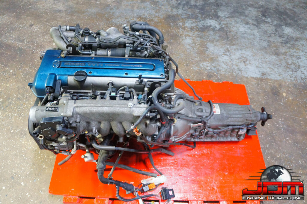 JDM TOYOTA ARISTO 3.0L 2JZ-GTE VVTi ENGINE w/ AUTOMATIC TRANSMISSION NO ECU HARNESS IGNITOR