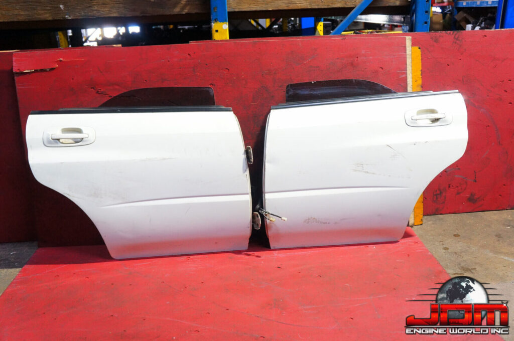 JDM 2002-2007 Subaru Impreza WRX STI Rear Door Assembly Sedan 02-07 OEM WHITE(1)