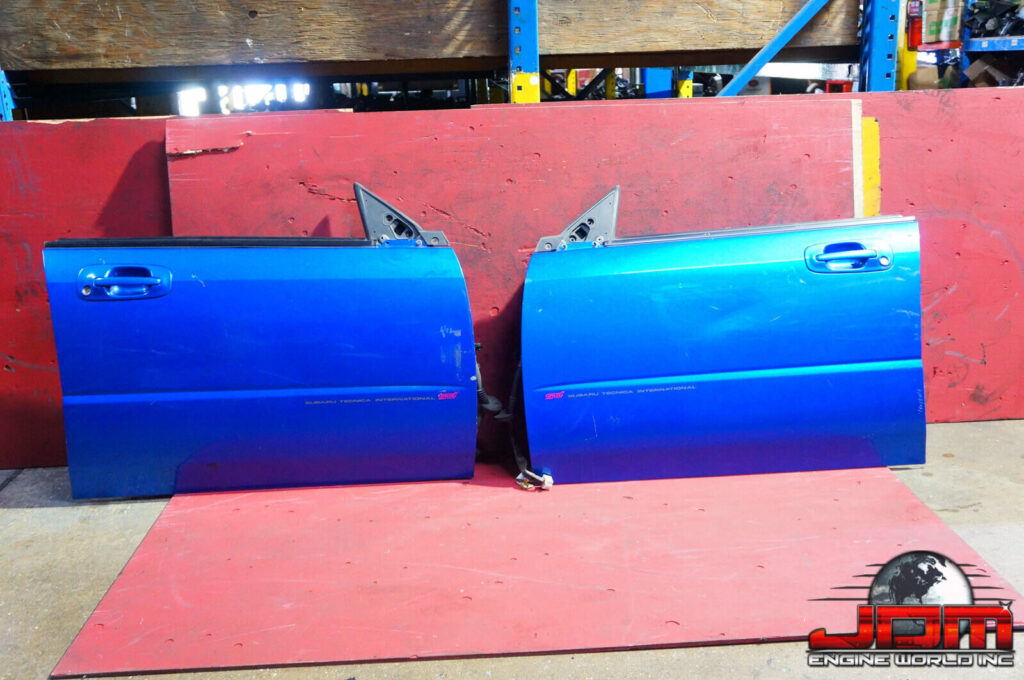 JDM 2002-2007 Subaru Impreza WRX STI Front Door Assembly Sedan 02-07 OEM BLUE